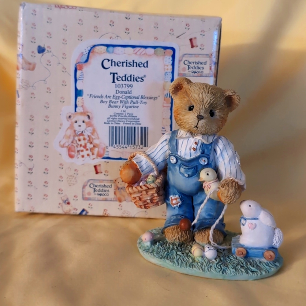 Donald Cherished Teddies Collection Bear Friends are Egg-Ceptional Blessings